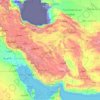 Mapa topográfico Iran, altitud, relieve