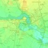 Mapa topográfico Mantova, altitud, relieve