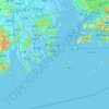 Mapa topográfico 珠海市, altitud, relieve