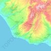 Mapa topográfico Ragusa, altitud, relieve