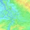 Mapa topográfico Antwerpen, altitud, relieve
