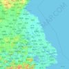 Mapa topográfico 江苏省, altitud, relieve