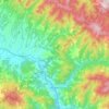 Mapa topográfico Dicomano, altitud, relieve
