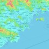 Mapa topográfico 汕头市, altitud, relieve