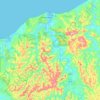 Mapa topográfico Esmeraldas, altitud, relieve
