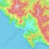 Mapa topográfico Levanto, altitud, relieve