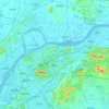 Mapa topográfico 南京市, altitud, relieve