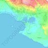 Mapa topográfico Taranto, altitud, relieve