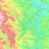 Mapa topográfico Sheffield, altitud, relieve