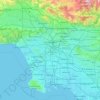 Mapa topográfico Los Angeles, altitud, relieve