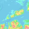 Mapa topográfico Møre og Romsdal, mapa de relieve, mapa de altitud
