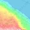 Mapa topográfico Polignano a Mare, altitud, relieve