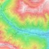 Mapa topográfico Val di Susa, altitud, relieve